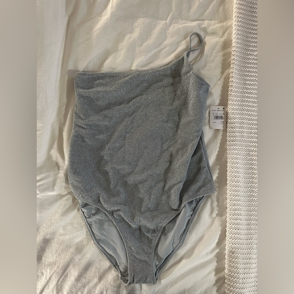 Good American Sparkle One Piece Swimsuit NWT